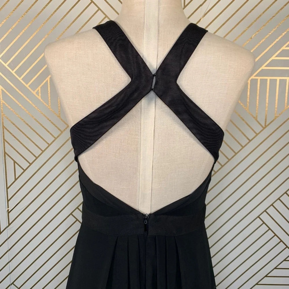 Spotlight by Warehouse Black Chiffon Halter Gown - Picture 7 of 8